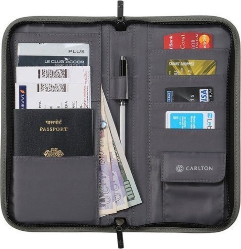 Дорожнє портмоне для грошей та документів Carlton Travel PASSWALLGRY;87