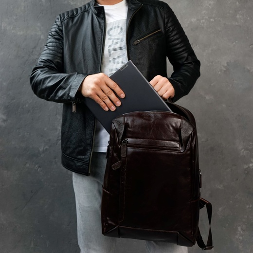 Чоловічий рюкзак з натуральної шкіри Roberto Tonelli R1155-4